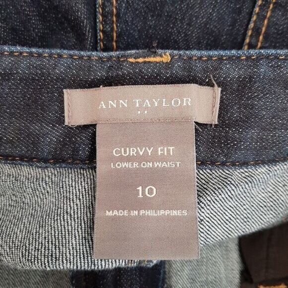 ANN TAYLOR Curvy Fit Bootcut Leg Blue Jeans Sz 10 - Picture 10 of 13